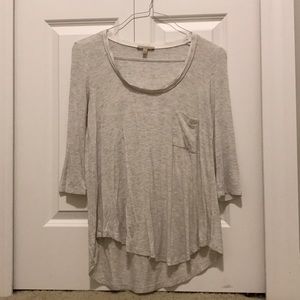 GUC XS grey soft Anthropologie 3/4 sleeve tshirt